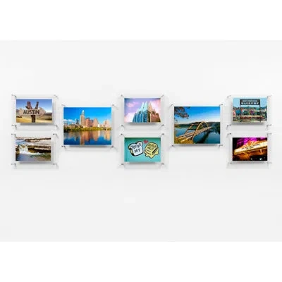 Wexel Art Double Panel "corridotto" Frames, 8 Pieces In Silver
