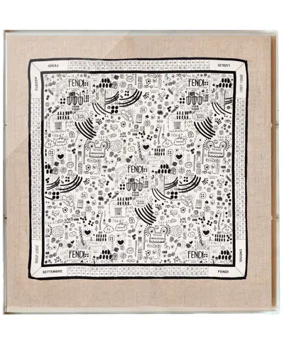 Wexel Art Fendi Graffiti Silk Scarf Shadowbox