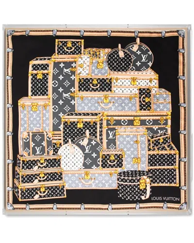 Wexel Art Louis Vuitton Trunks Silk Scarf Shadowbox