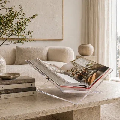 Wexel Art Modern Acrylic Book Stand In Transparent