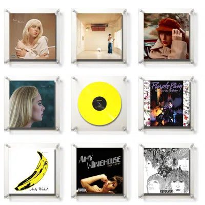 Wexel Art Set Of 9 Record Frame Wall In Multi