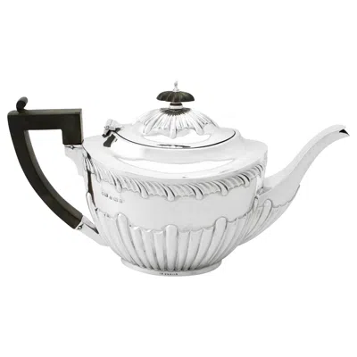 Pre-owned W.g. Keight 1 Antique Sterling Silver Teapot By W.g. Keight, Queen Anne Style, 1907