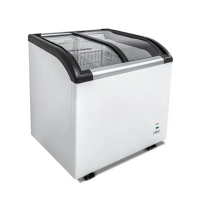 Whall 4.6 Cu.ft Commercial Ice Cream Display Freezer, Curved Sliding Glass Top Chest Freezer With Led Ligh