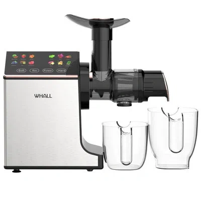 Whall Cold Press Juicer – Easy-to-clean Masticating Juicer With Touch Screen, Stainless Steel Design | Qui In Gold;silver