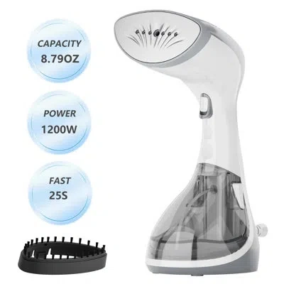Whall Portable Handheld Garment Steamer, 1200‑watt Fabric Wrinkle Remover, 25s Fast Heat‑up, 8.79 oz Remov In White