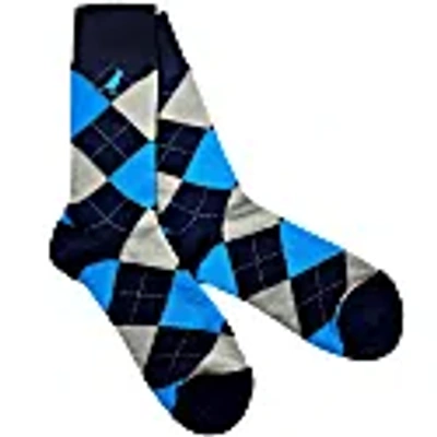 Whalley Finch Men's Blue / Grey Argyle Navy & Blue