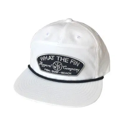 What The Fin Men's  Apparel Co Patch Captain Adjustable Hat In White