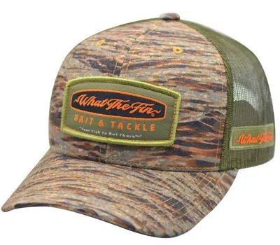 What The Fin Men's  Bait & Tackle Patch Snapback Hat In Brown