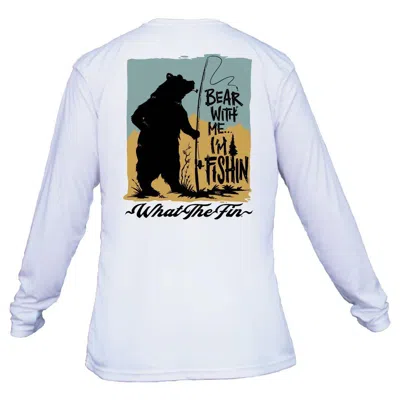What The Fin Men's  Bear With Me Long Sleeve T-shirt In Blue