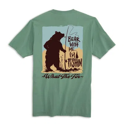 What The Fin Men's  Bear With Me T-shirt In Green