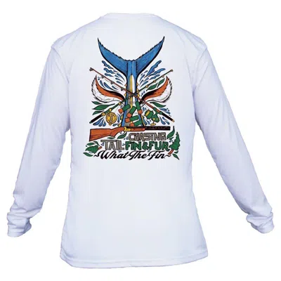 What The Fin Men's  Chasing Tail, Fin & Fur Performance Long Sleeve T-shirt In Multi
