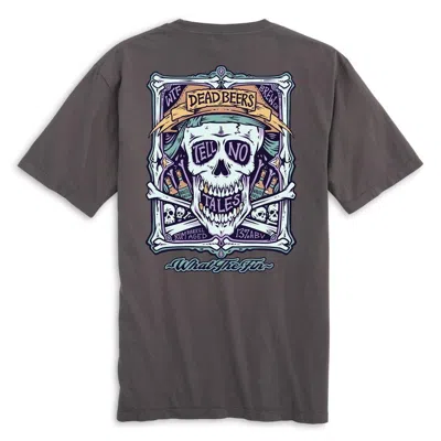What The Fin Men's  Dead Beers T-shirt In Gray