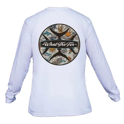 What The Fin Men's  Dirty Sun Mariner Performance Long Sleeve T-shirt In White