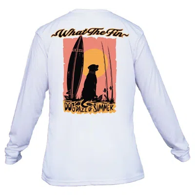 What The Fin Men's  Dog Daze Performance Long Sleeve T-shirt In Multi