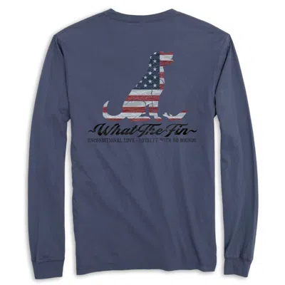What The Fin Men's  Loyal Pawtners Usa Long Sleeve T-shirt In Blue
