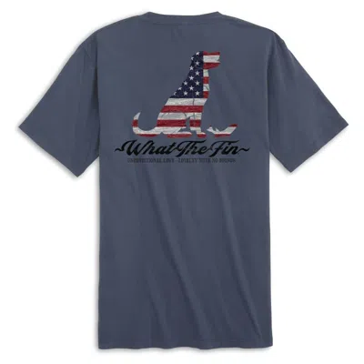 What The Fin Men's  Loyal Pawtners Usa T-shirt In Blue