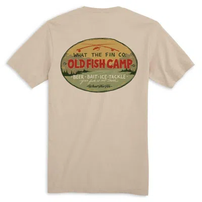 What The Fin Men's  Old Fish Camp T-shirt In Pink