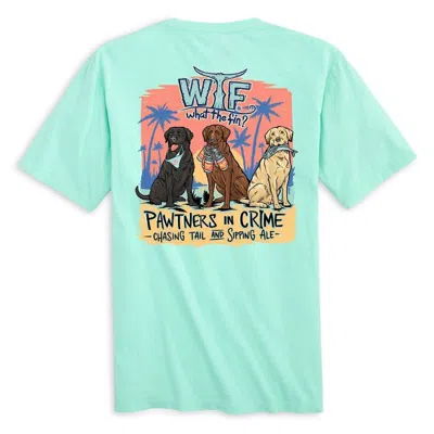 What The Fin Men's  Pawtners In Crime T-shirt In Blue