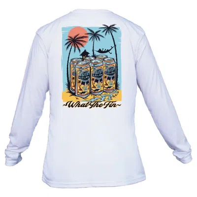 What The Fin Men's  Six Pack Relax Performance Long Sleeve T-shirt In Blue