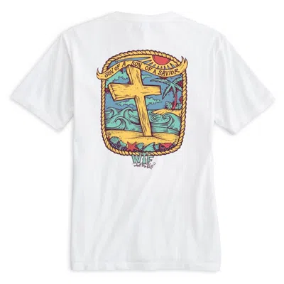 What The Fin Men's  Son Of A Savior T-shirt In White