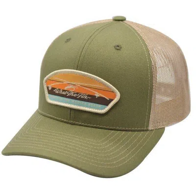 What The Fin Men's  Sunset Fly Patch Snapback Hat In Green