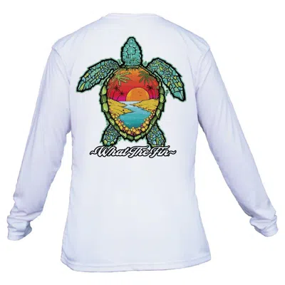 What The Fin Men's  Turtle Oi Performance Long Sleeve T-shirt In Animal Print