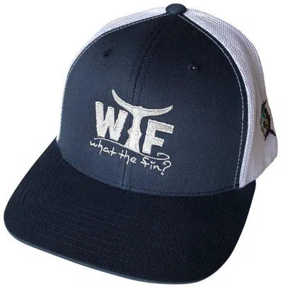 What The Fin Men's  Wtf Logo Snapback Hat In Blue