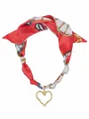 What's Hot Women's Knotted Scarf Necklace In Red In Red