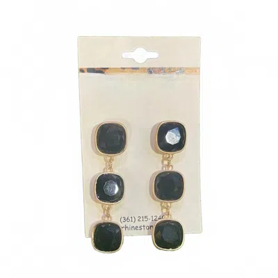What's Hot Women's Triple Luxe Drop Earrings In Black