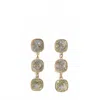 What's Hot Women's Triple Luxe Drop Earrings In Clear In Multi