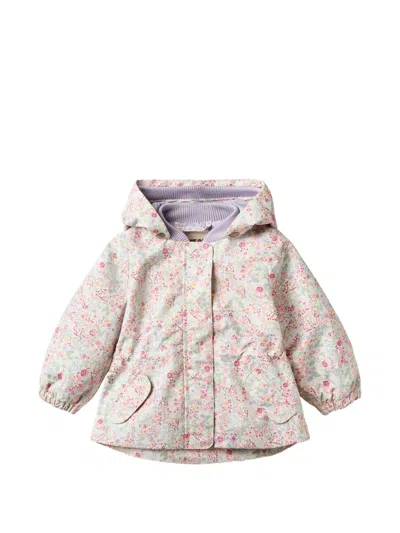 Wheat Babies' Ada Floral Hooded Jacket In Neutral
