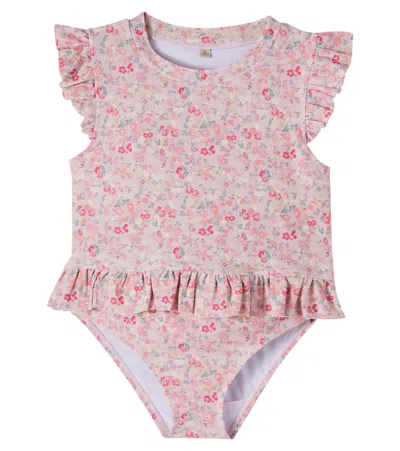Wheat Kids' Alma Floral Ruffled Bikini In Multi