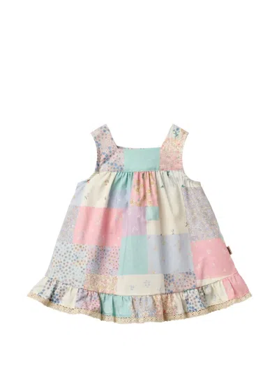 Wheat Babies' Ayla Patchwork Ruffled-hem Dress In Pink