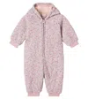 Wheat Baby Cuddle Floral Snowsuit In Pink