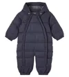 Wheat Baby Hooded Snowsuit In Blue