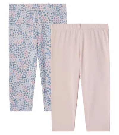 Wheat Baby Jules Set Of 2 Cotton Jersey Leggings In Multi