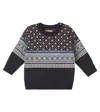 Wheat Baby Pullover Julius Aus Baumwoll-jacquard In Black