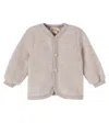 Wheat Baby Kari Wool Fleece Cardigan In Gray