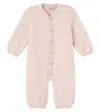 Wheat Baby Levi Wool Fleece Onesie In Pink