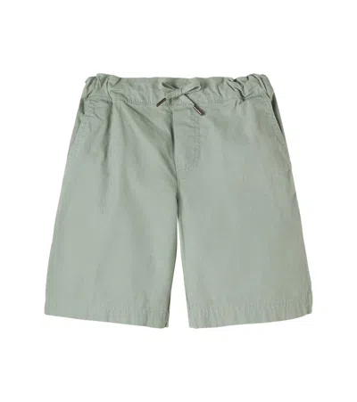 Wheat Kids' Bendix Cotton Canvas Shorts In Green