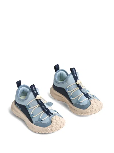 Wheat Kids' Billie Drawstring Sneakers In Blue