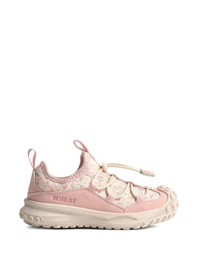Wheat Kids' Billie Floral-print Sneakers In Pink