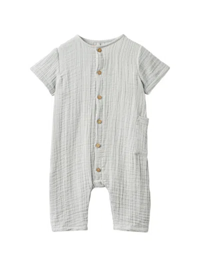 Wheat Babies' Button-up Romper In Gray