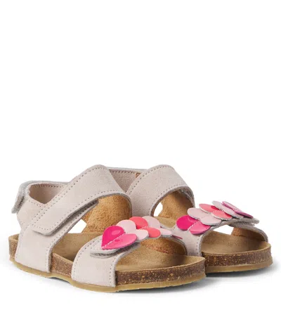 Wheat Kids' Clara Suede Sandals In Pink