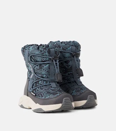 Wheat Cosmo Printed Boots In Grey