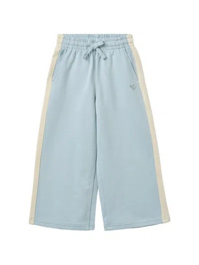 Wheat Kids' Day Drawstring-fastening Track Pants In Blue