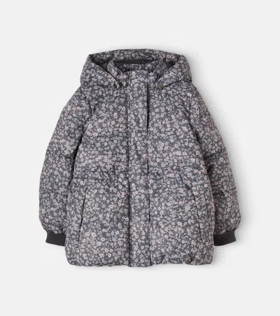 Wheat Eli Floral Puffer Jacket In Grey
