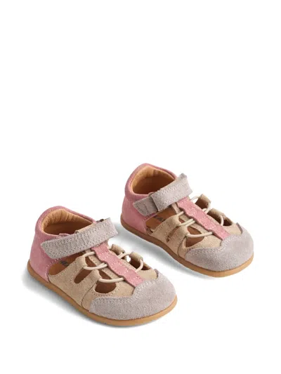 Wheat Kids' Ellie Barefoot Suede Sandals In Gray
