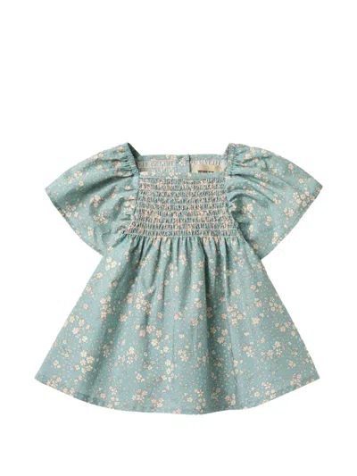 Wheat Babies' Elva Floral-print Dress In Blue