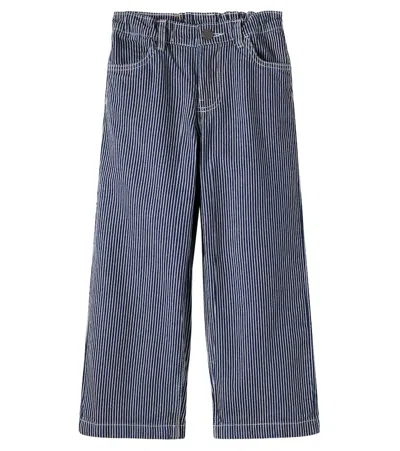 Wheat Kids' Felix Striped Jeans In Blue